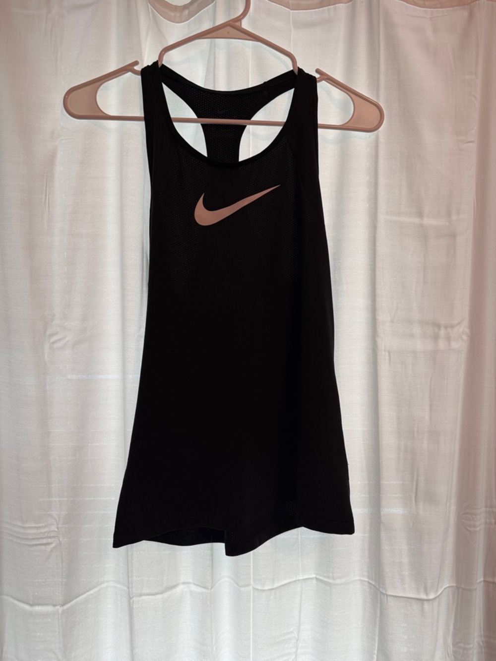 Nike Black Racerback Tank with Pink Swoosh